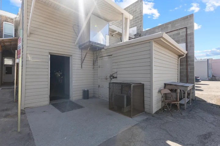 Concrete walkway with direct building access