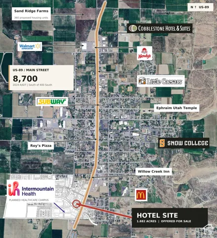 Site Plan. Illustrating the location of the property in context with surrounding establishments and infrastructure