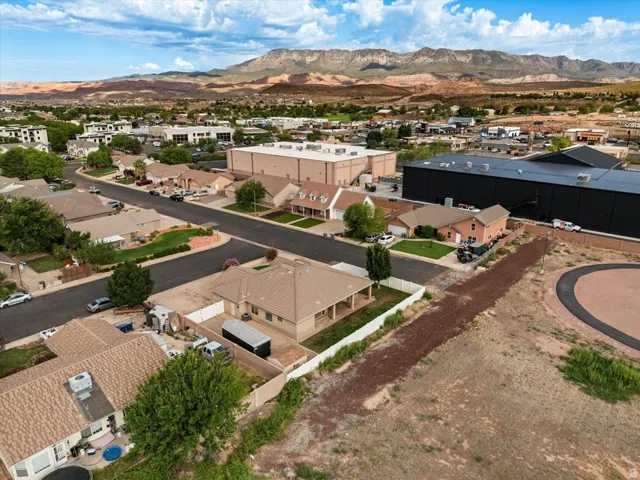 Residential neighborhood setting with desert mountains in the background
