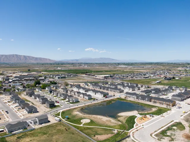 View of community pond and park area