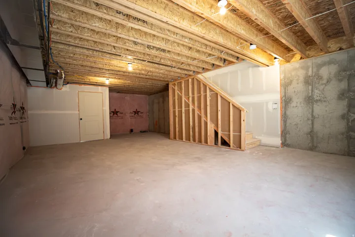 View of unfinished basement