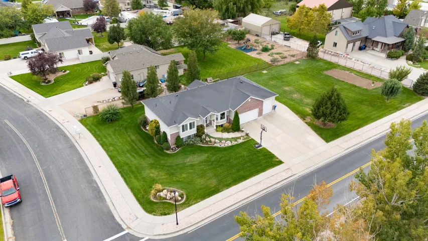 Aerial View of large Corner Lot