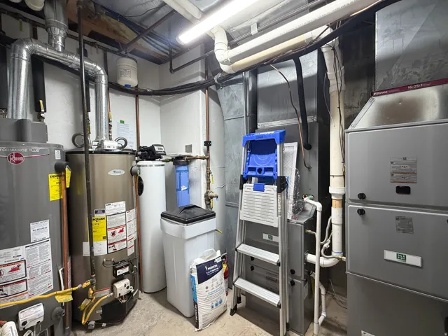 Central HVAC system, water heater units, and water filtration system