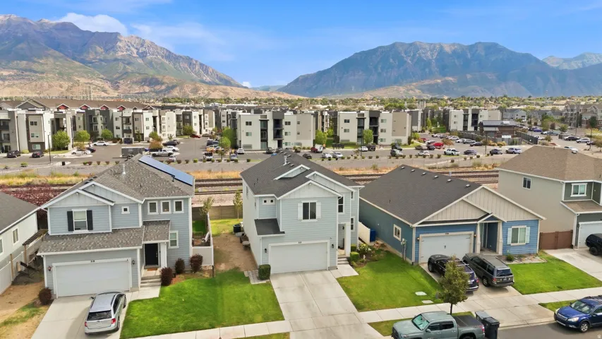 Mountain backdrop with established residential properties