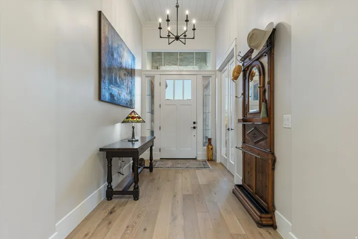 Front Entry with Natural Light and Tall Ceilings. Office on Right