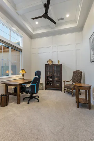 Office with Wood Detailing and Pine Valley & Red Cliff Views