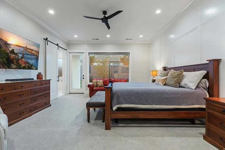 Large Primary Bedroom with Patio Access