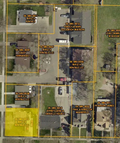 Parcel Map. Illustrating property boundaries and corresponding owner details