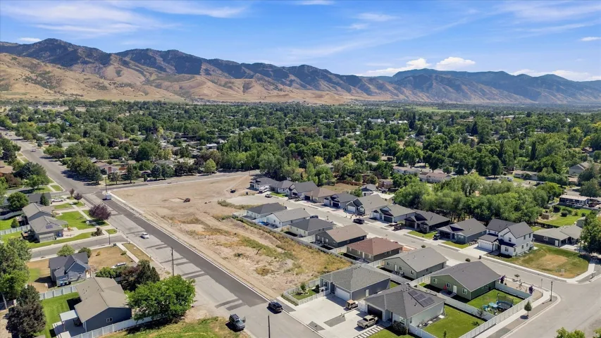 New construction residential development with paved streets and established homes