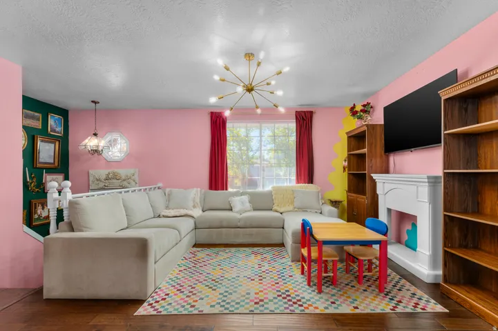 Wood-finish flooring throughout