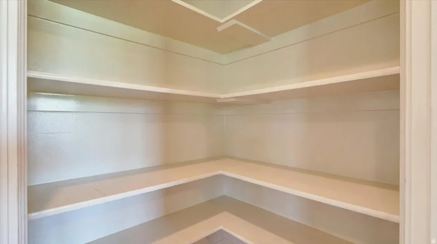 Built-in shelving with multiple levels