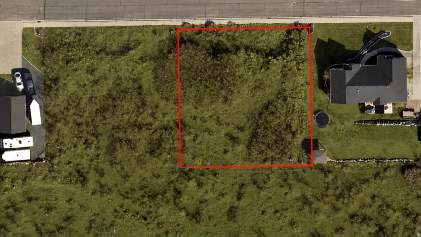 Aerial Site Plan. Indicating the boundaries of the property outlined in red