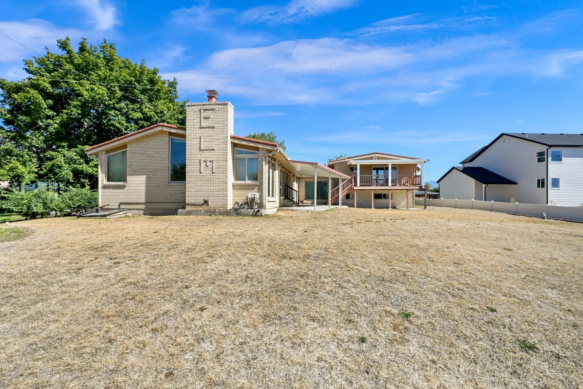 Oversized lot with large back yard.
