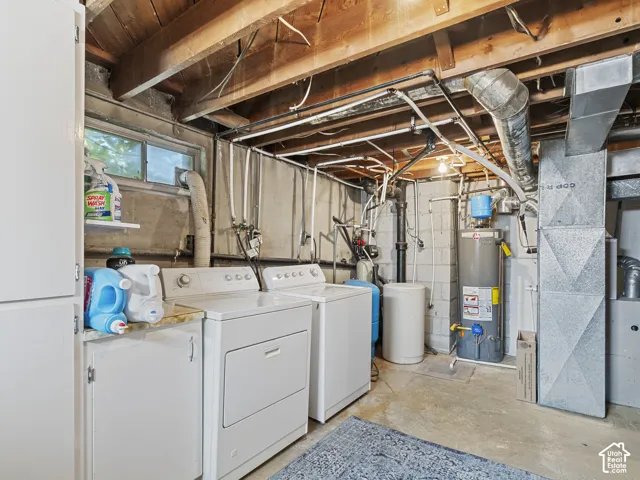 Basement laundry and mechanical room