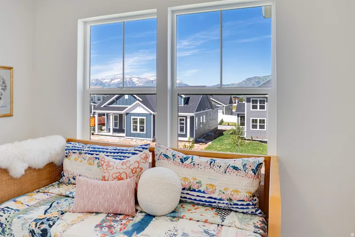 Two vertical windows with white framing