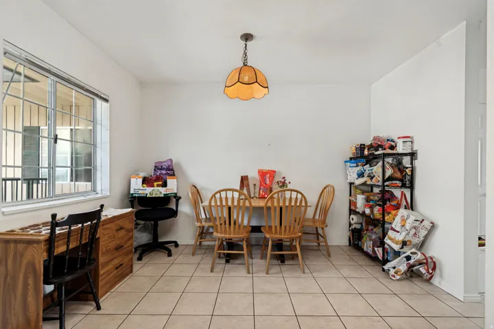 Spacious dining/kitchen area.