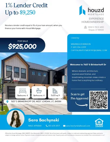 Buyer can use any lender they prefer. If they are interested in using Houzd mortgage, they are offering incentive. Call for details.