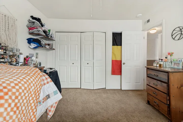 Primary bedroom and closet
