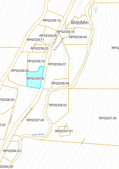 Plat Map. Illustrating the property's parcel boundaries and surrounding geographical features