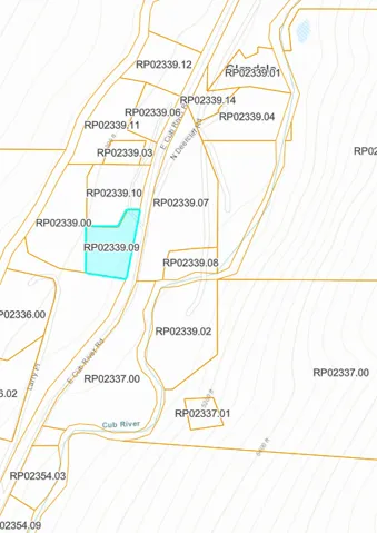 Plat Map. Illustrating the property's parcel boundaries and surrounding geographical features