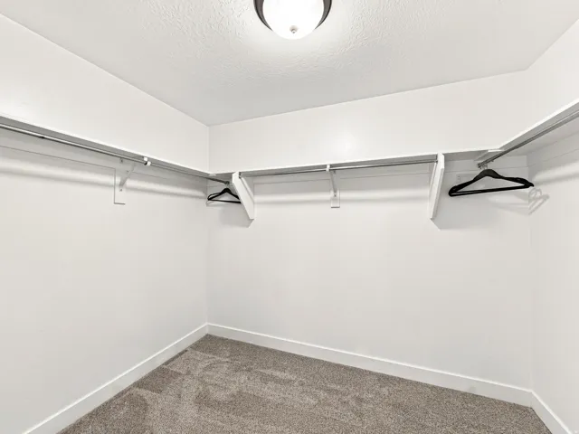 Built-in closet shelving and hanging rods