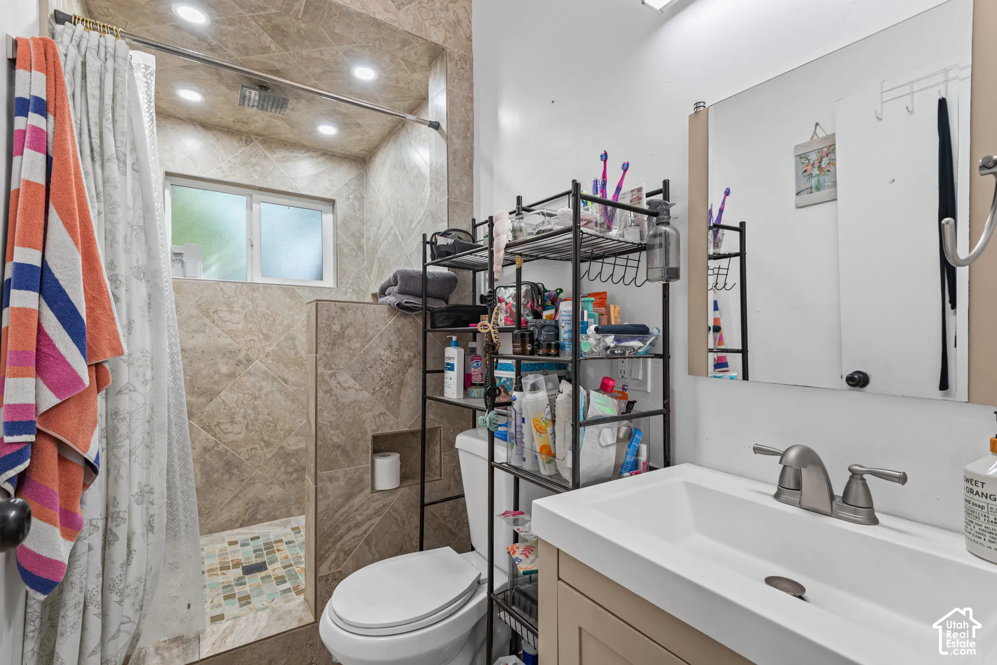 2nd updated bathroom with walk-in shower