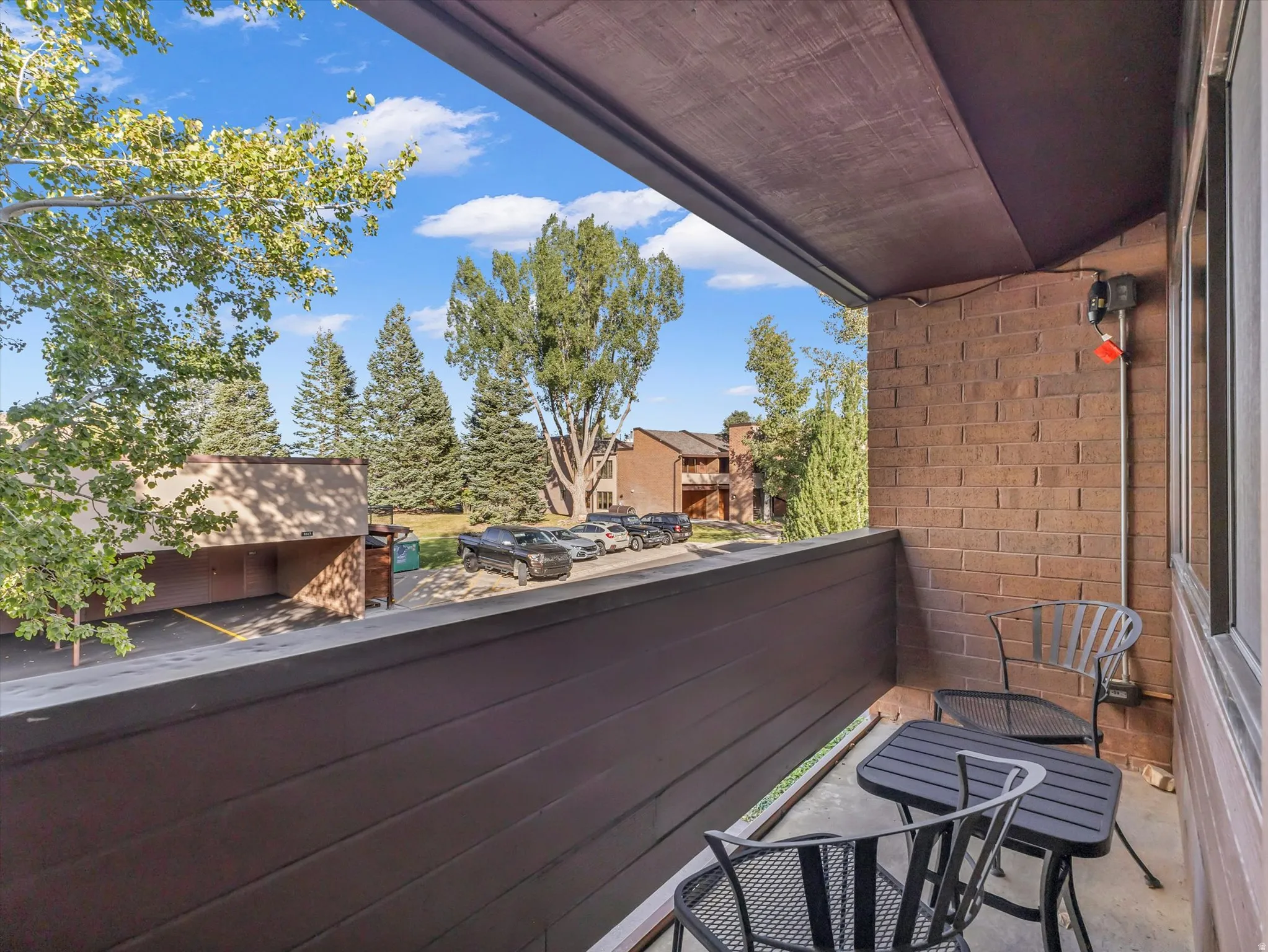 Deck overlooking street