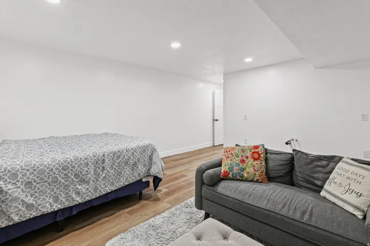 This is a great flex space. Use it as a bedroom (even has a closet), a mother-in-law studio, or as an amazing entertainment room. Big enough to put all your TVs in!