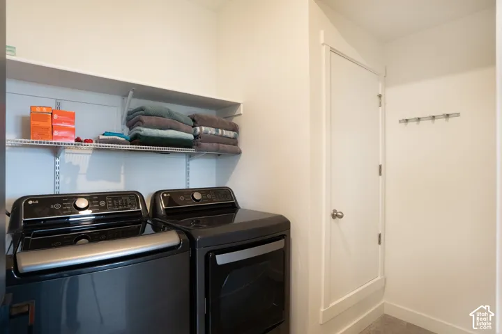 Built-in shelving, mechanical closet as well