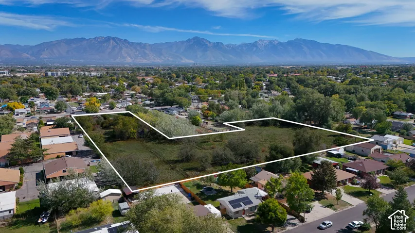 Expansive lot with mature trees and surrounding residential development