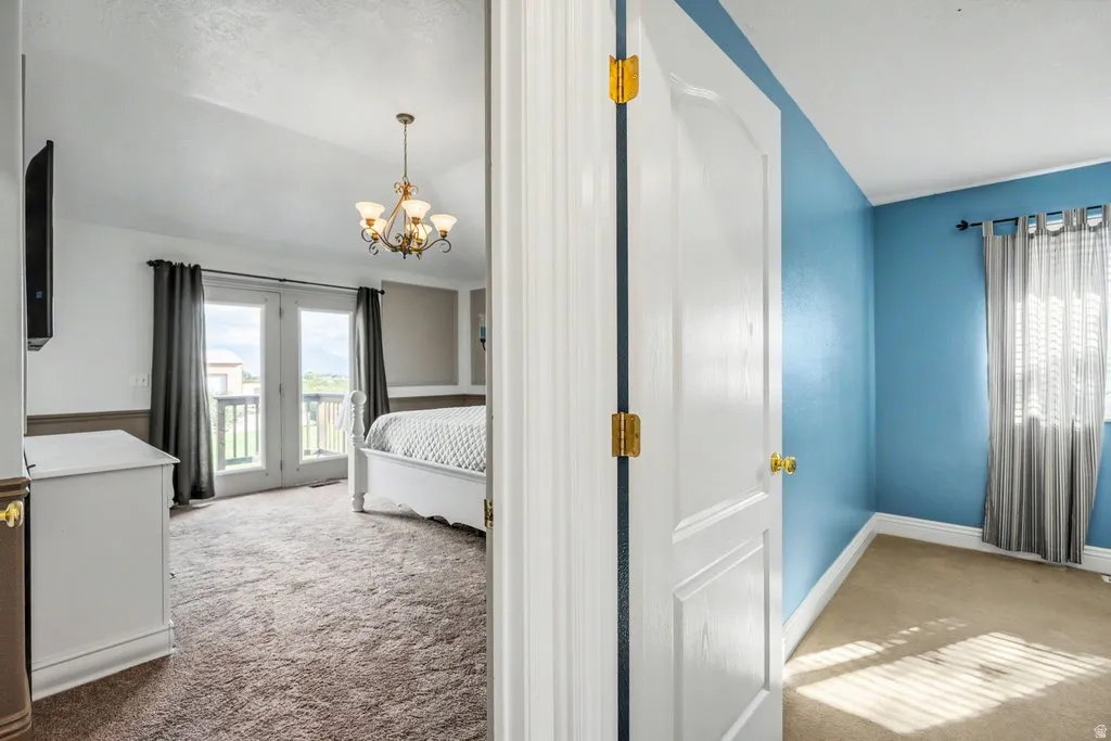 This shows how close bedroom/offfice is to the primary bedroom..  The wall was created with plans to open up wall and create a big closet.