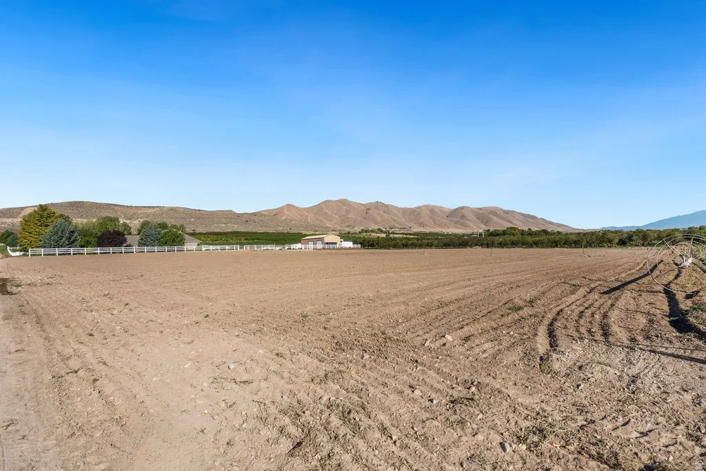 Expansive undeveloped land with a distant mountain backdrop