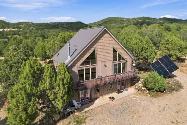 Cabin and solar panels
