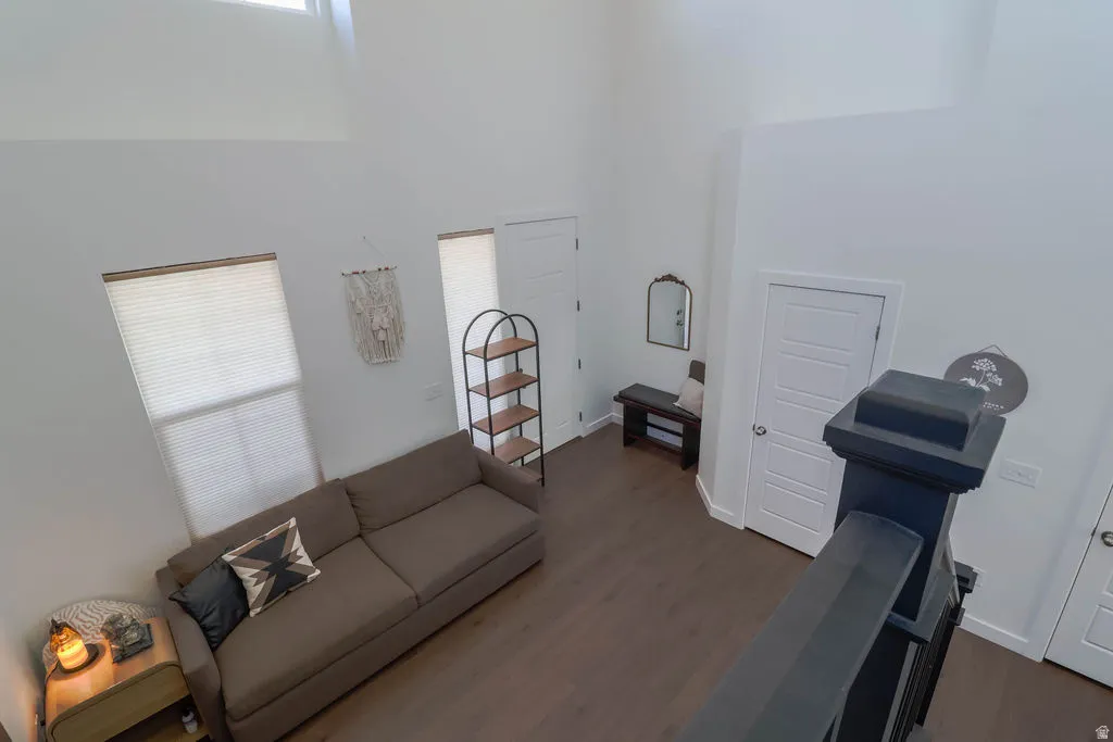 High ceilings and multiple windows provide ample natural light