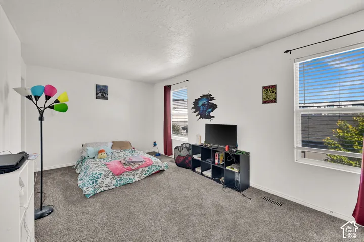 Neutral-toned carpeting throughout