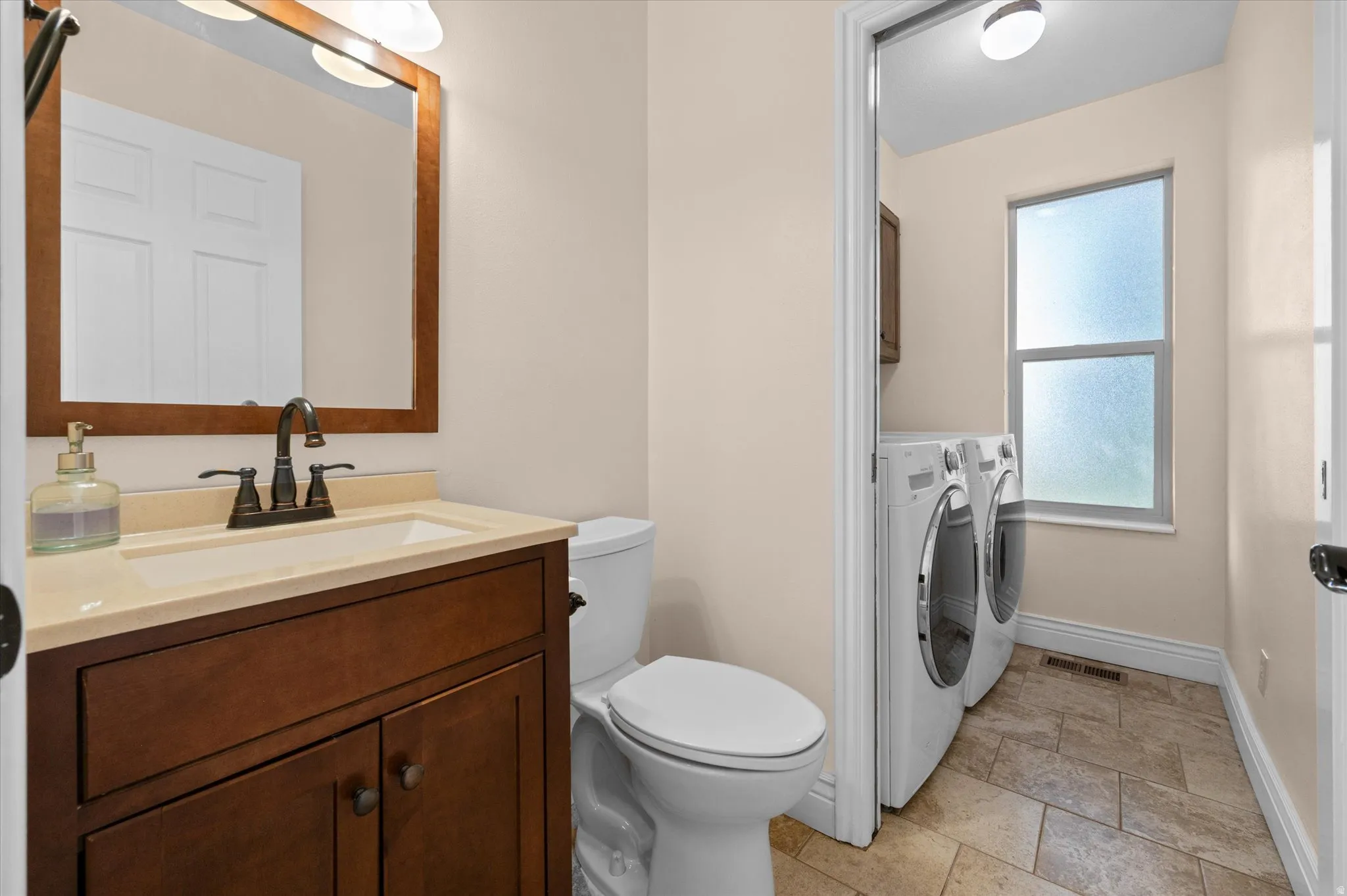 Half bath and Laundry