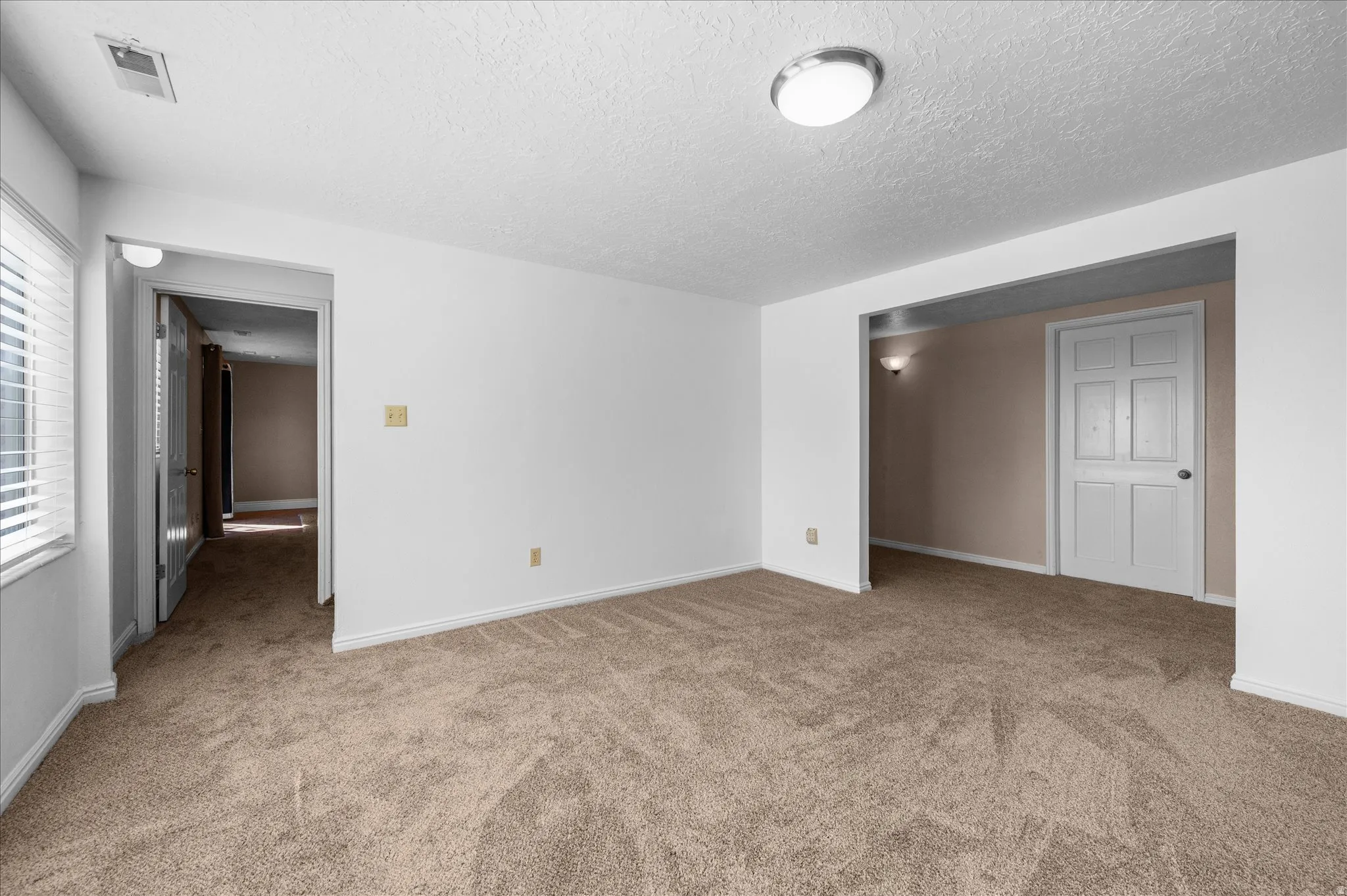 Bonus Room/Den and entrance to hallway and upstairs.