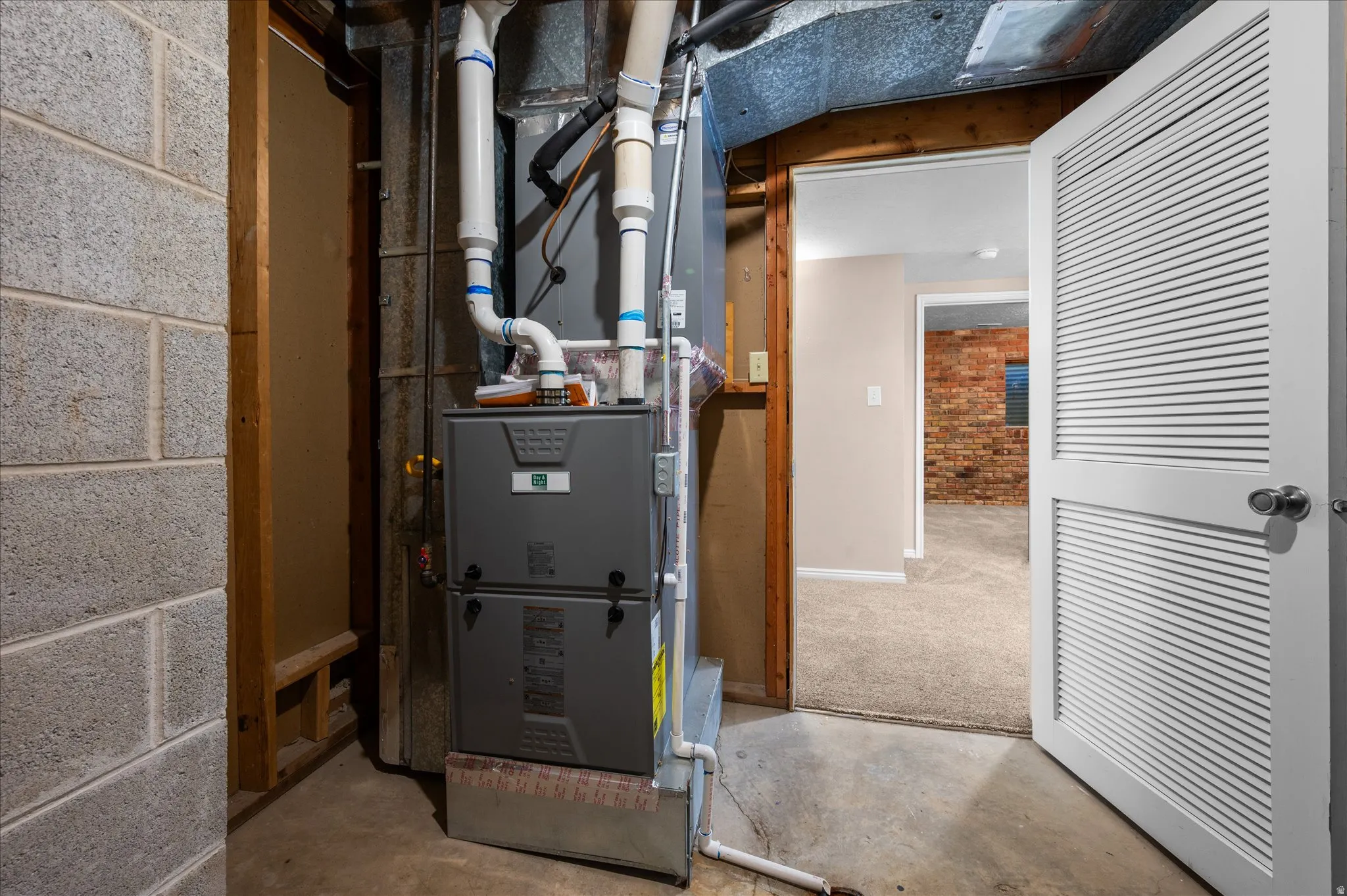 Newer tankless water heater, water softener, and furnace!