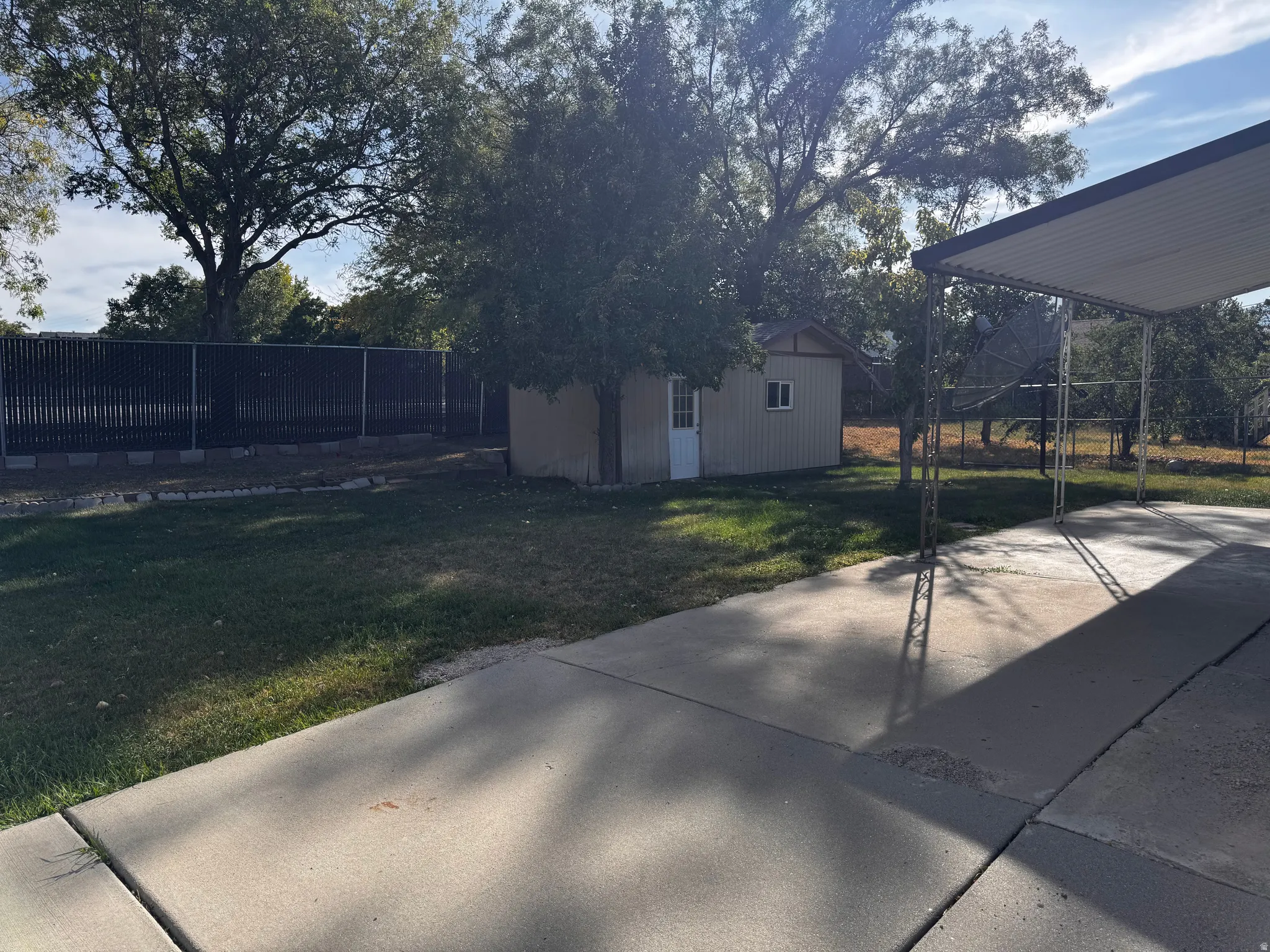 Expansive concrete covered patio