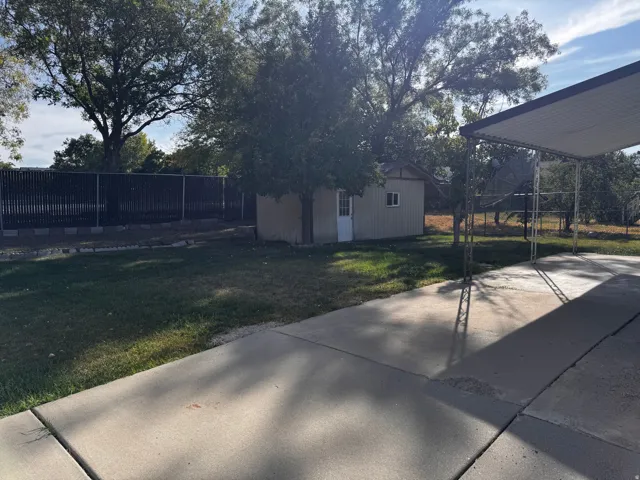 Expansive concrete covered patio