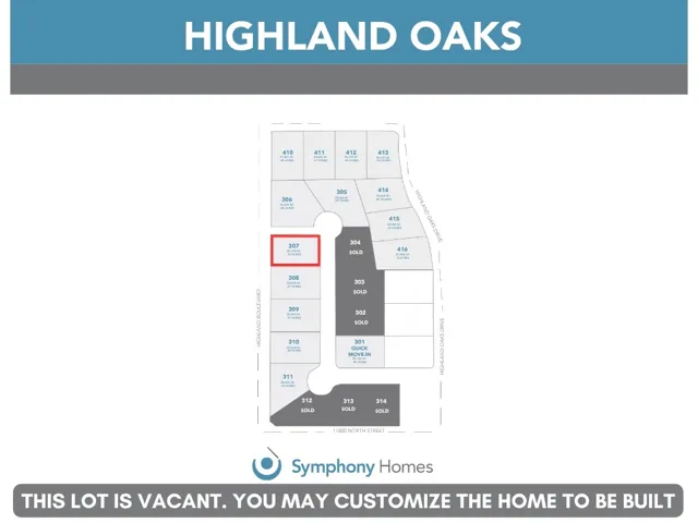 Plot Map. Displaying lot availability and customization options for the property