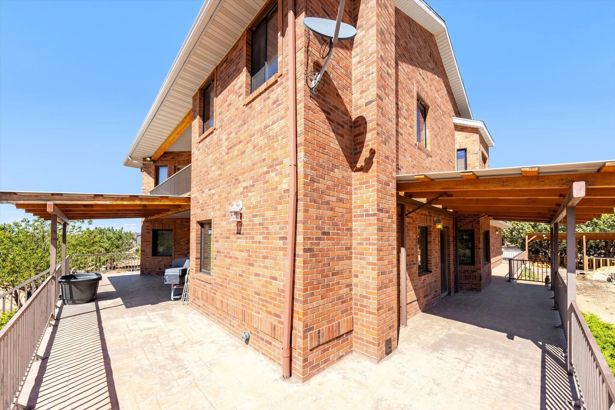 Brick exterior with multiple levels