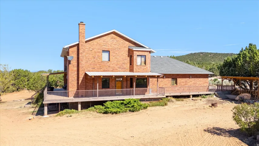 Brick exterior with prominent chimney