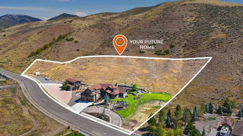 Expansive parcel with mountain backdrop, established roadway access, and a clear property boundary