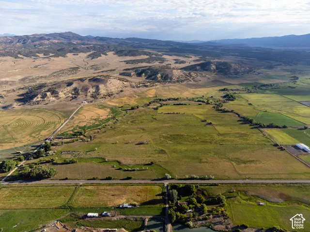 Long range aerial view looking North