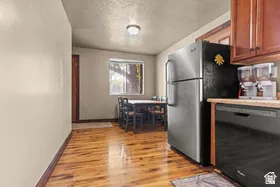 Wood-finish flooring throughout