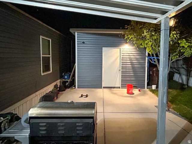 Paved patio area & Storage