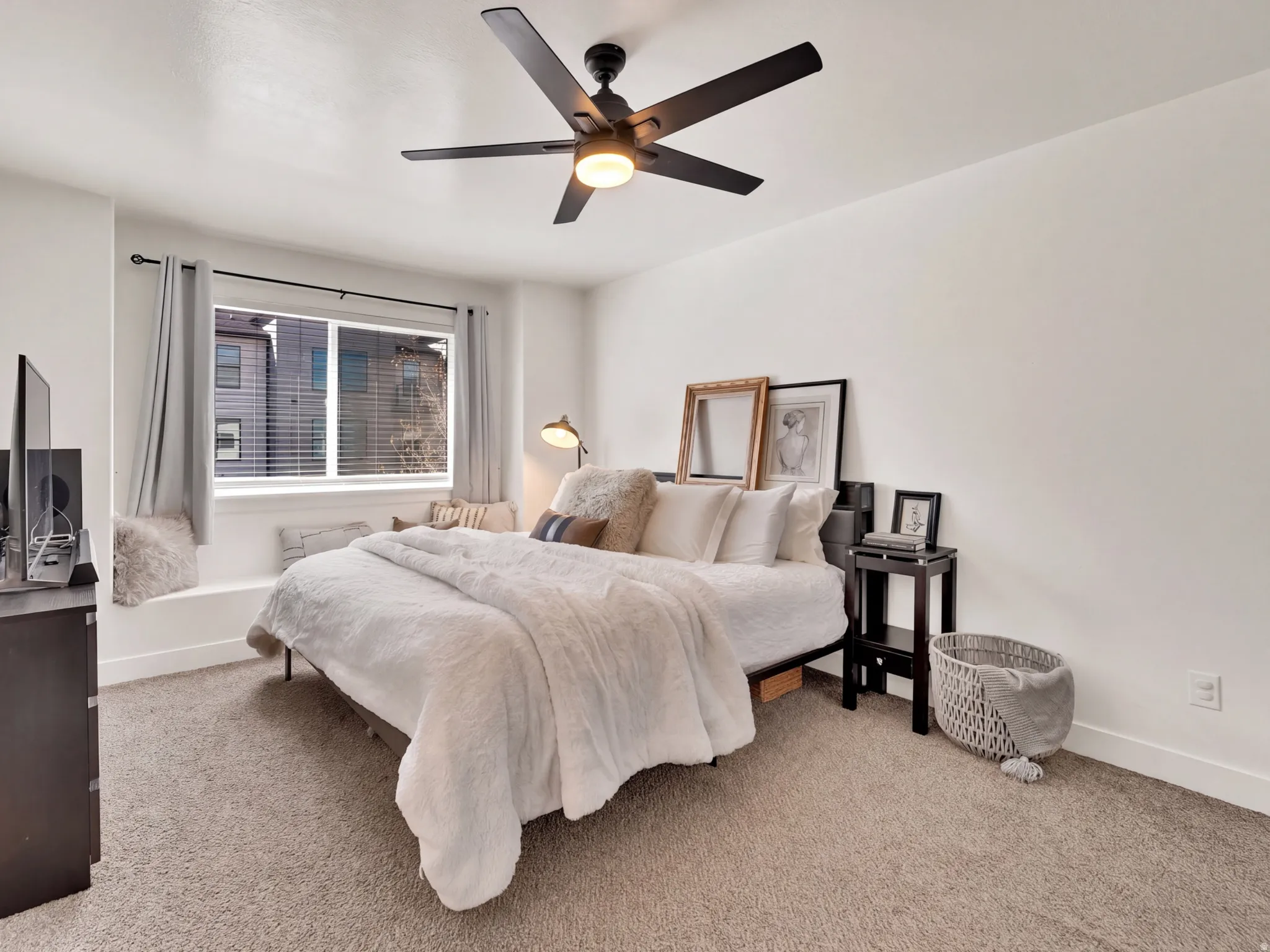 Primary Bedroom easily fits nightstands as well as a King Bed