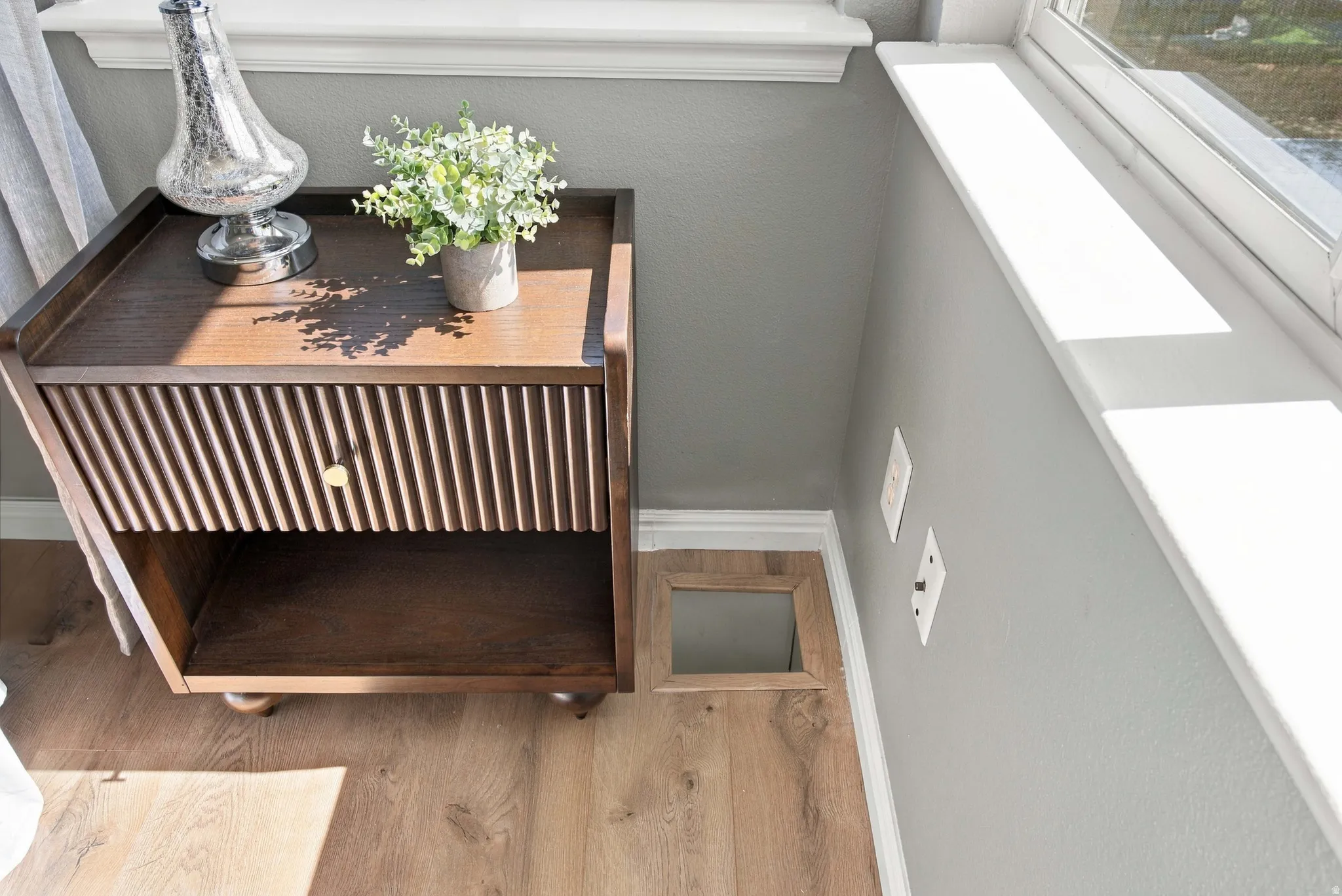 Second bedroom has a laundy chute down to the laundry room cabinet!