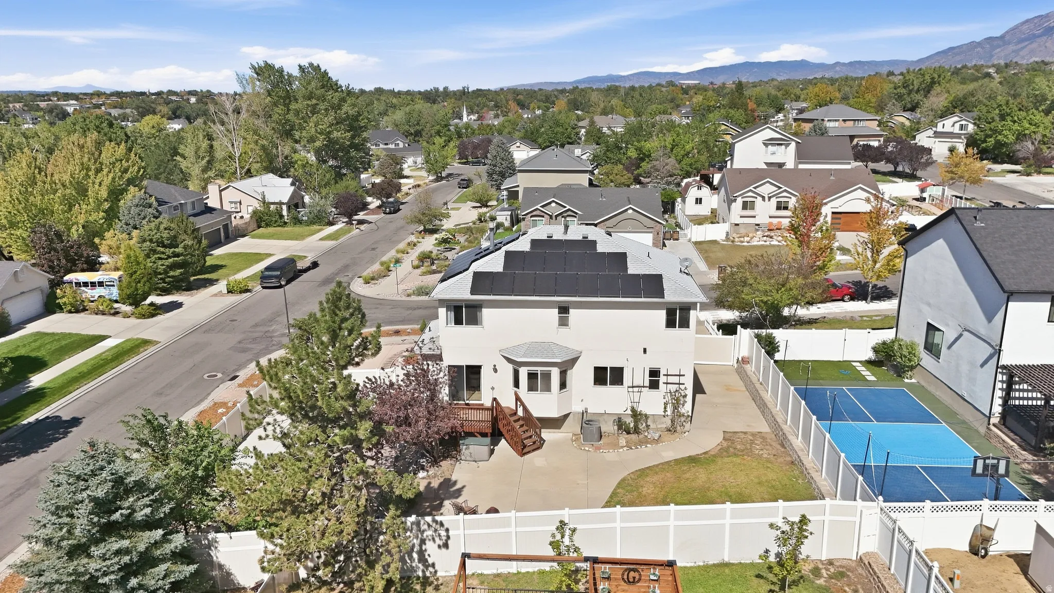 Aerial view of home.